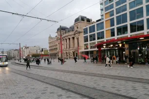 Opera square in front of the Flemish Opera in Antwerp