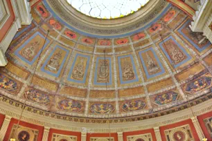 Painted dome at the Foyer in the Bourla Theater, Antwerp