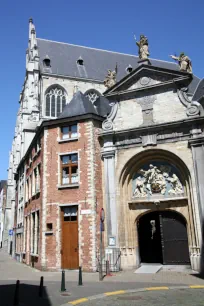 The Baroque entrance to the St. Paul's Church in Antwerp