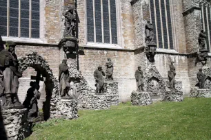 Prophet statues in the Calvary garden in Antwerp