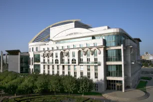 The National Theatre in Budapest seen from the Ziggurat