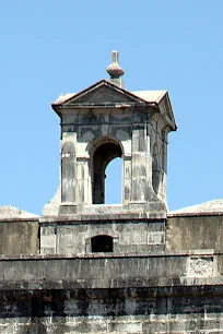 One of the small 'gatehouses' on top of the Aguas Livres aqueduct in Lisbon