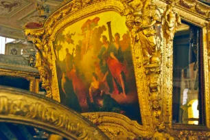 Detail of the coach of Maria Anna of Austria, National Coach Museum, Lisbon