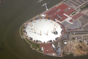 Aerial view of the O2 Arena in London