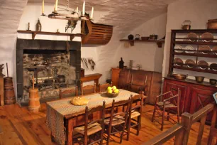 Common room in the basement of the Château Ramezay