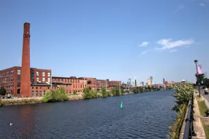 Old factory along the Lachine Canal in Montreal