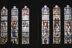 Stained-glass windows at The Cloisters in Manhattan, New York City