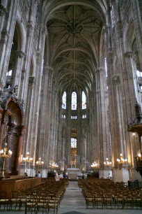 Nave of the Saint-Eustache Church in Paris