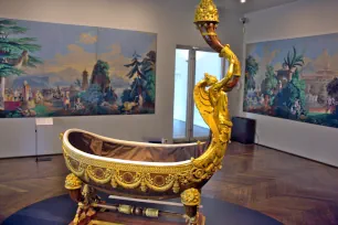 Cradle of the duke of Bordeaux in the Musée des Arts Décoratifs in Paris