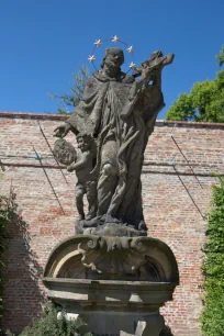 Statue of John of Nepomuk at Břevnov Monastery in Prague