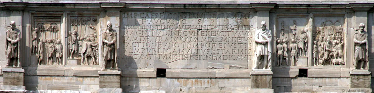 Detail of sculptures on the Arch of Constantine