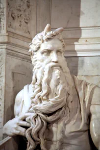 Head of the statue of Moses, St. Peter in Chains, Rome