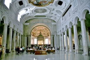 Interior of St. Peter in Chains in Rome