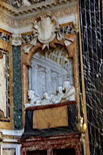 The balcony at the Ecstasy of Teresa in the Santa Maria della Vittoria, Rome