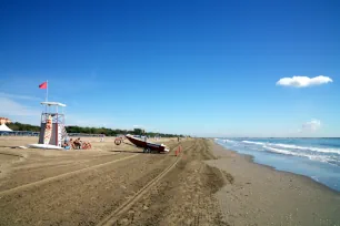 The beach at Lido, Venice, Italy